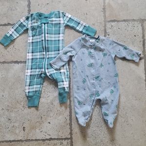 Hanna Anderson pajamas. 0-3 and 3-6 months 💜.